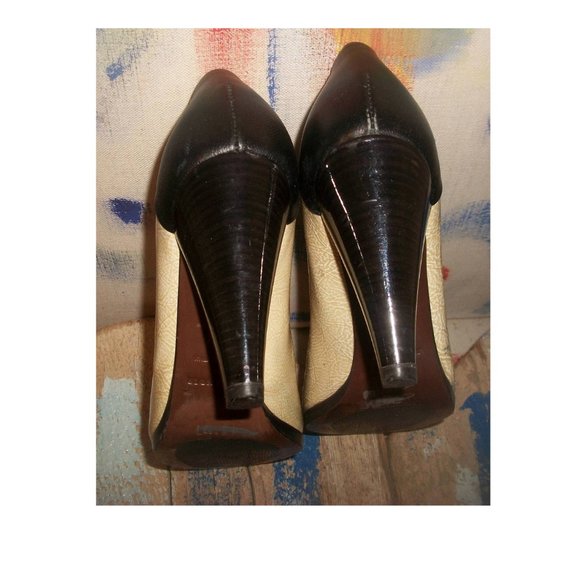 Jil Sander Modernistic Geometric High Heel Cap-Toe Platform-Pumps Near-New - Picture 8 of 13